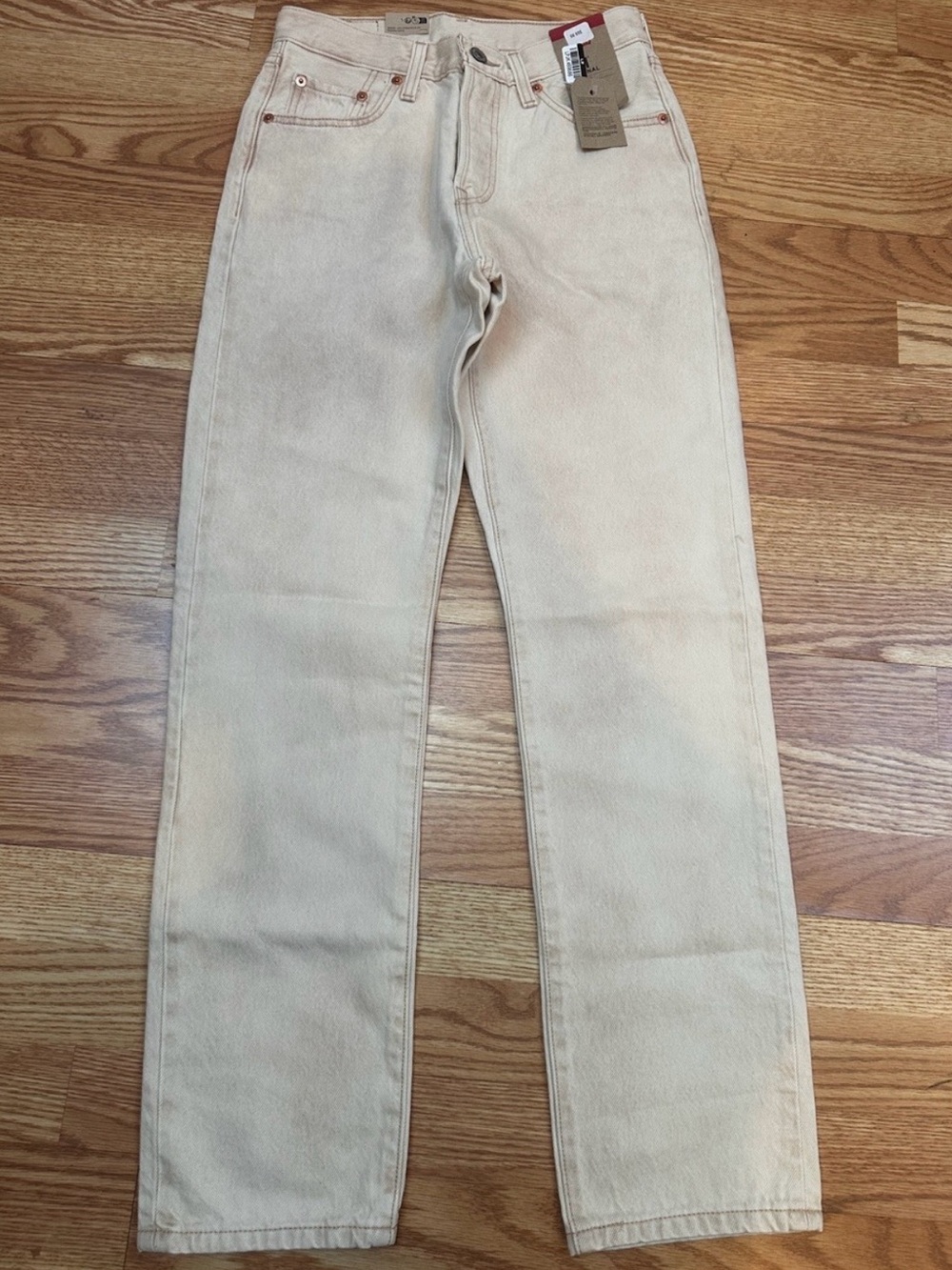 NWT Cream Women’s Levi 501 Straight Jeans 25x30